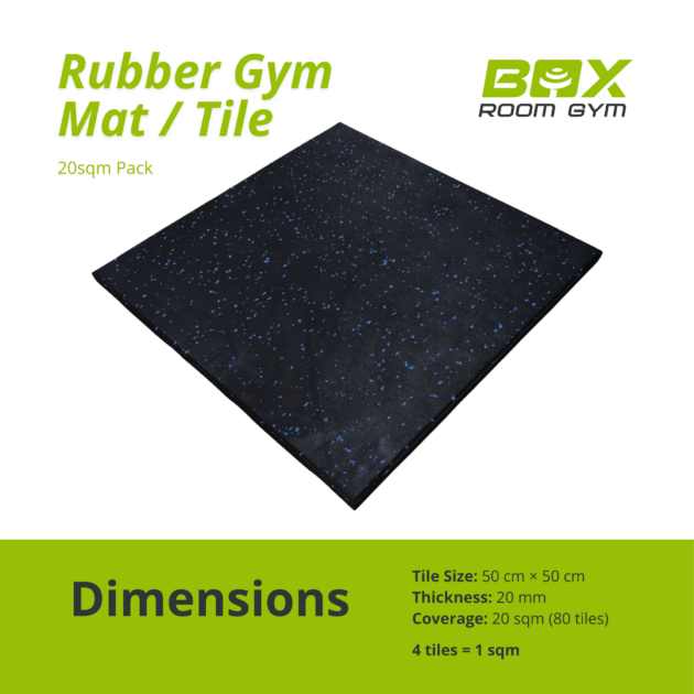 Rubber Gym Mat / Tile - 20sqm Pack