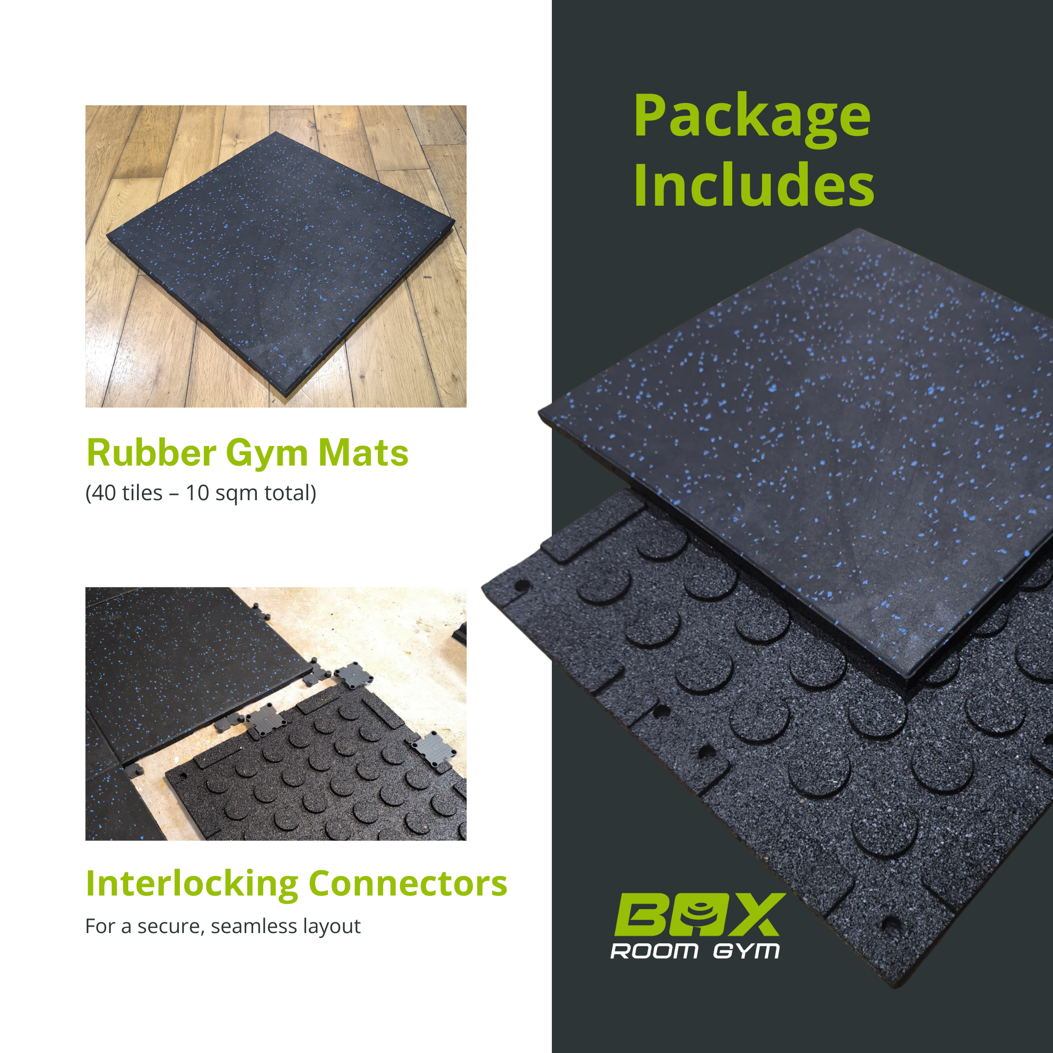 Rubber Gym Mat / Tile - 10sqm Pack - Image 5