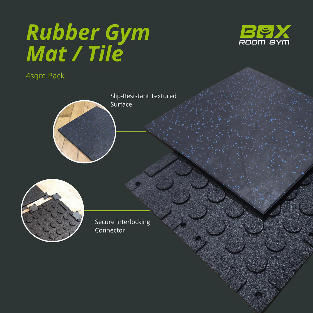 Rubber Gym Mat / Tile - 20sqm Pack